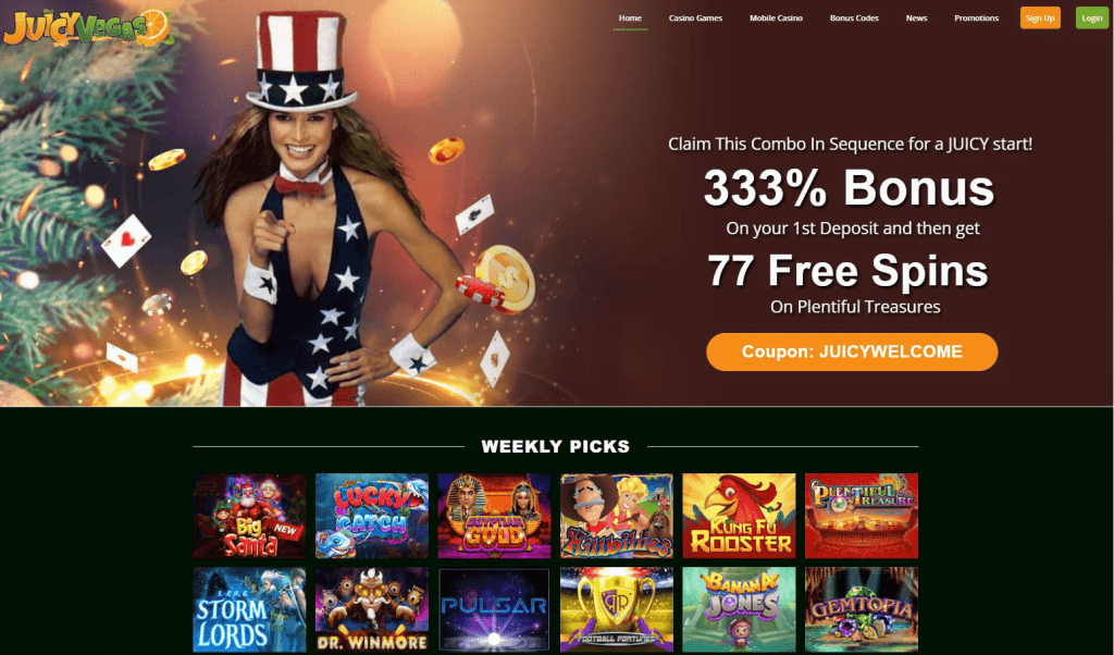 juicy vegas no deposit bonus