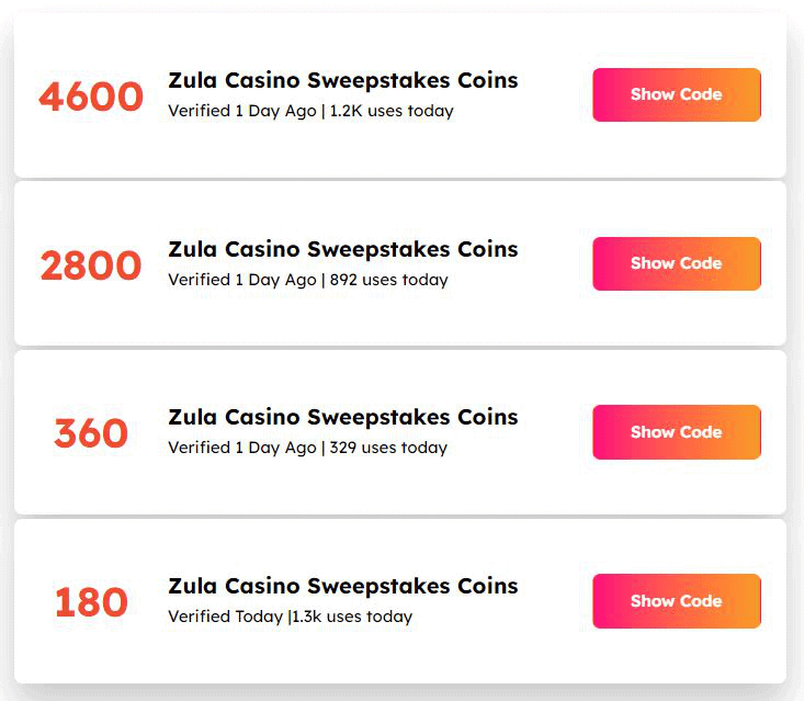 Zula Casino No Deposit Bonus